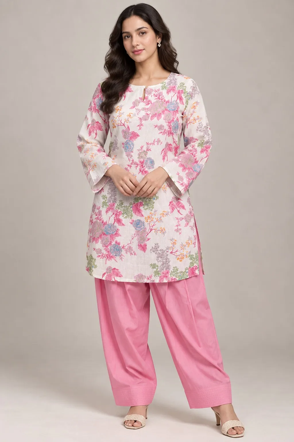 Pink salwar print