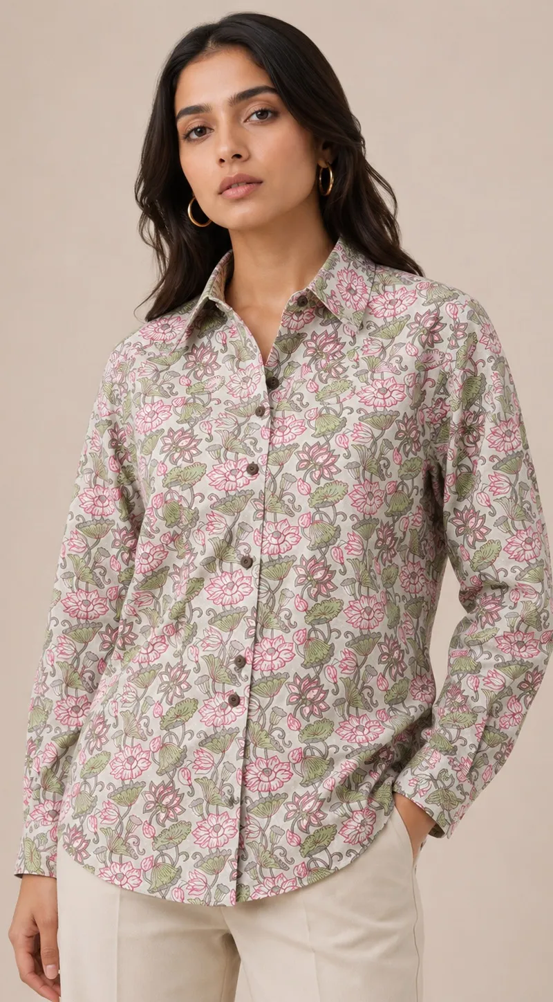 Printed floral shirt