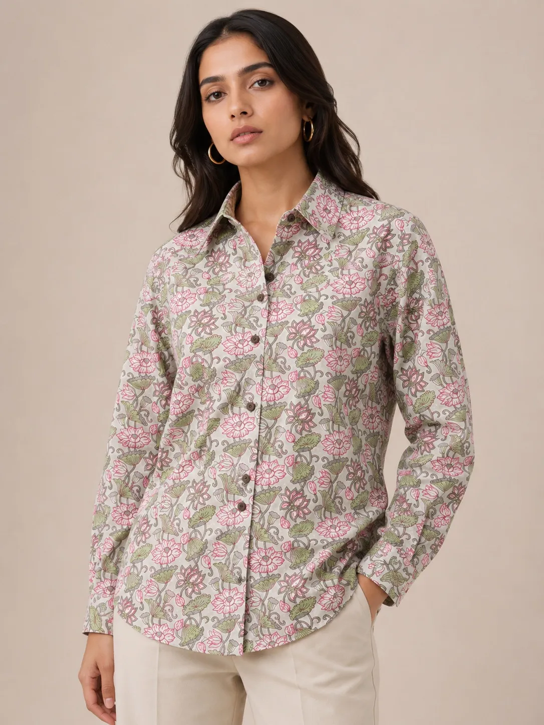 Printed floral shirt