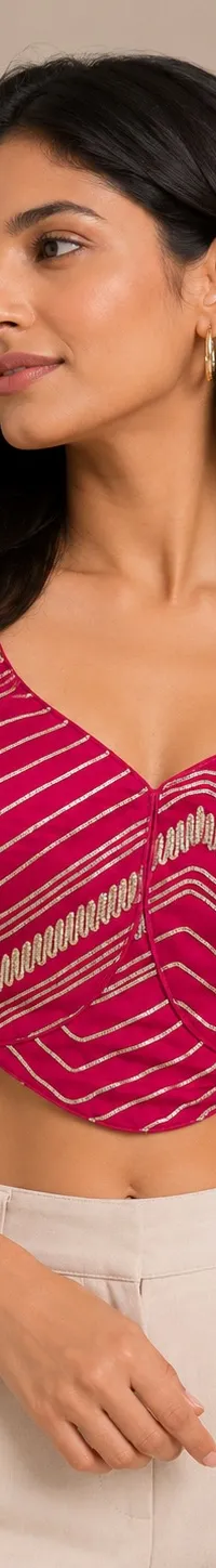 Pink kadhai blouse — view 1 of 2
