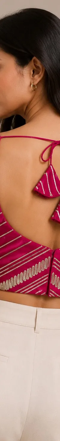 Pink kadhai blouse — view 2 of 2