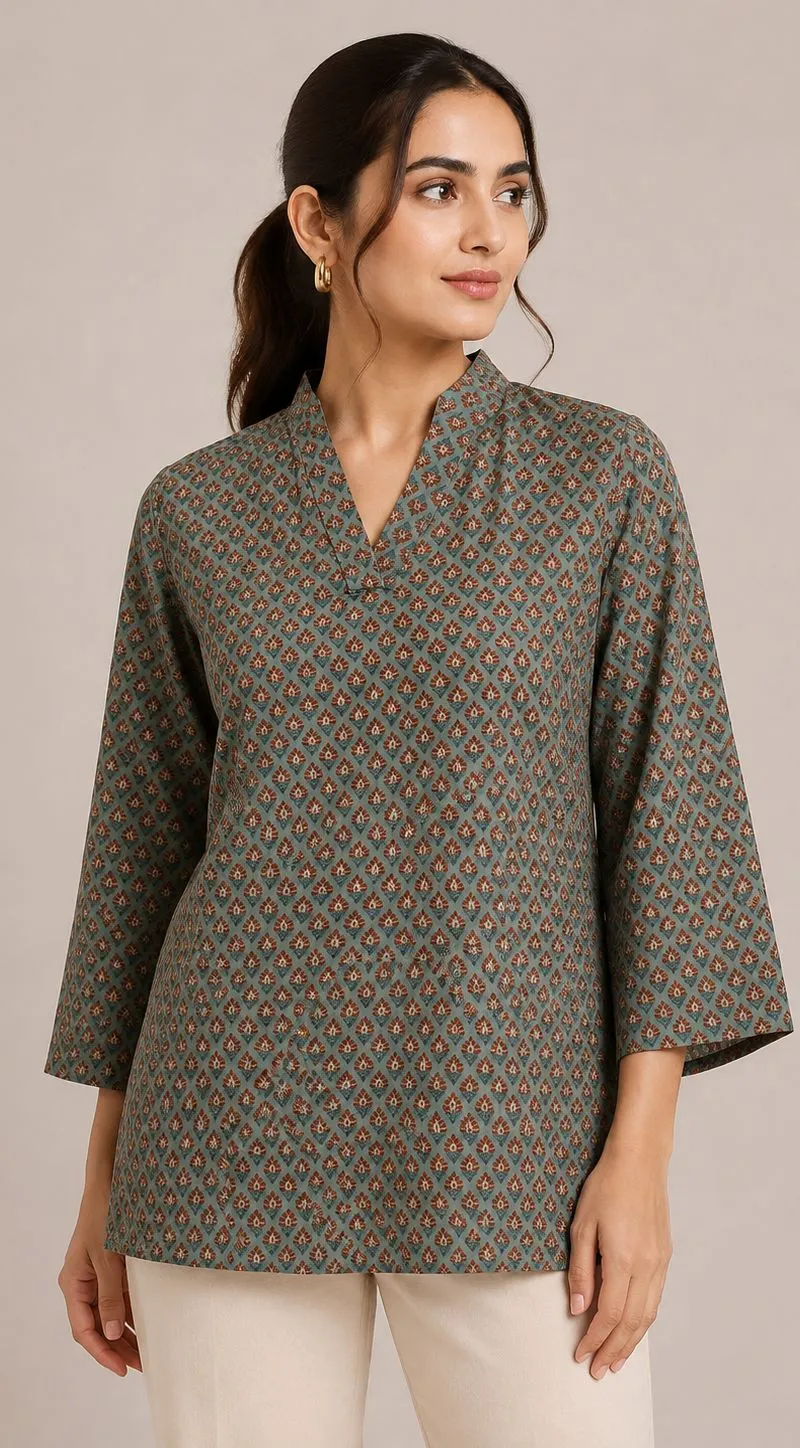 green short kurti