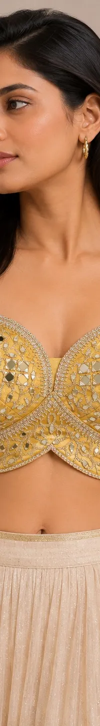 Yellow mirror work — view 1 of 2