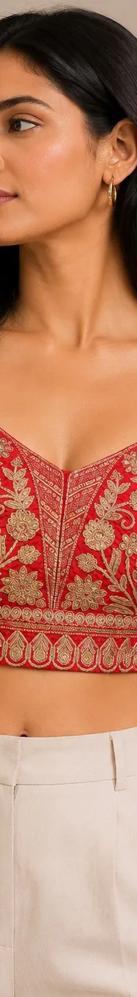 Orange kadhai blouse — view 1 of 2