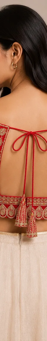 Orange kadhai blouse — view 2 of 2