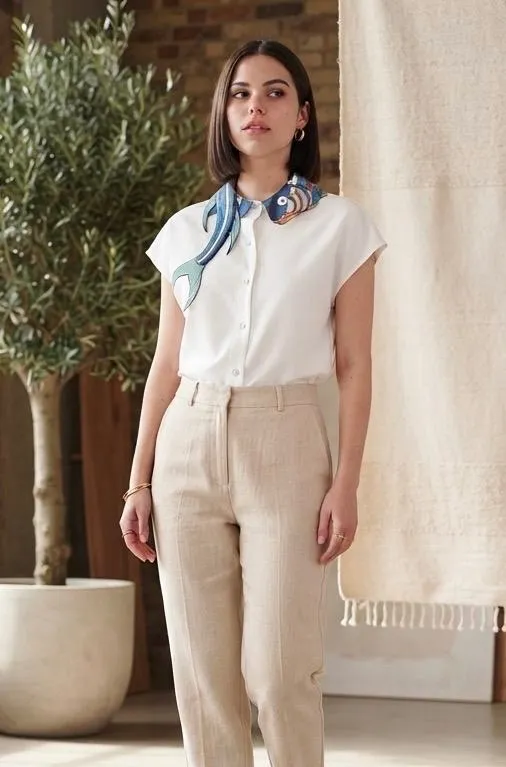 Fish collar shirt
