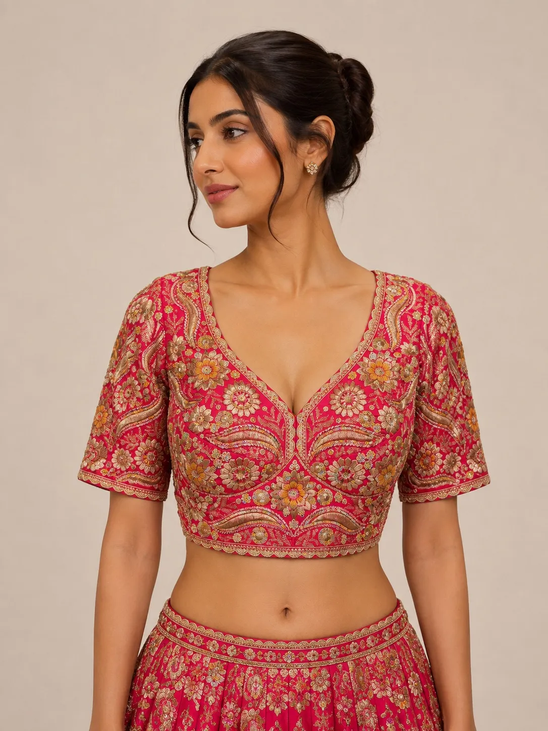 Pink embroidery