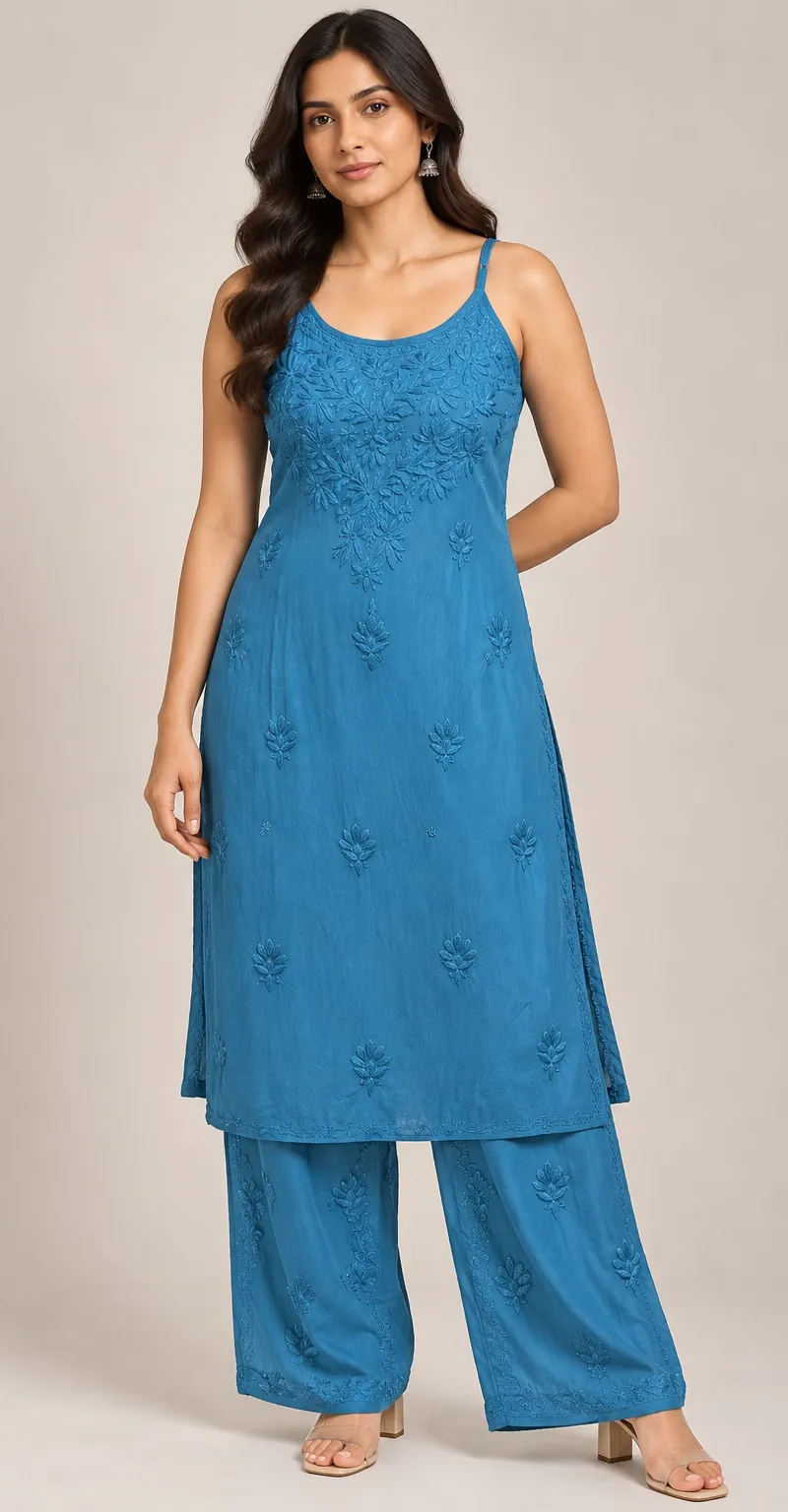 Blue sleeveless