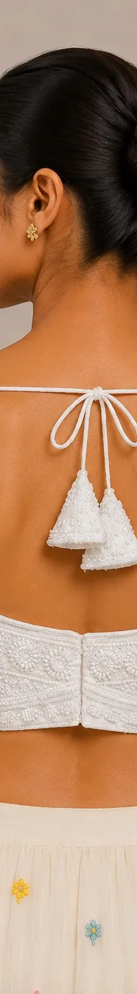 White beaded — view 2 of 2