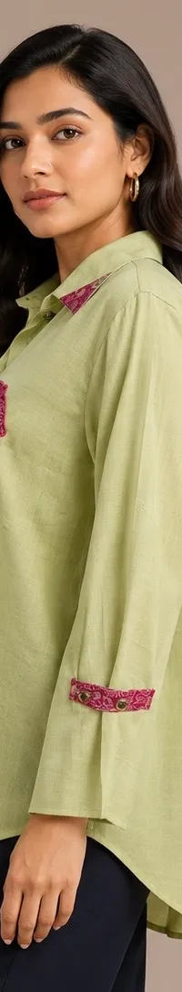 Green shirt — view 2 of 3