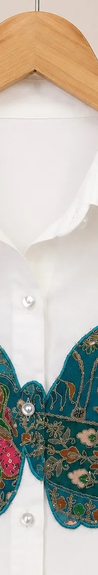 Blue butterfly shirt — view 2 of 2