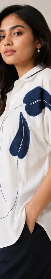 Blue leaf shirt — view 2 of 2